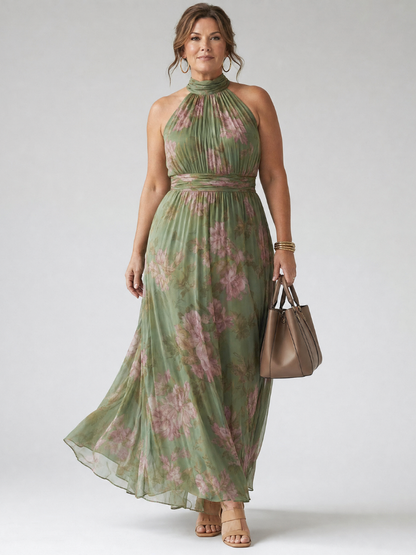 Vestido largo sin mangas para mujer