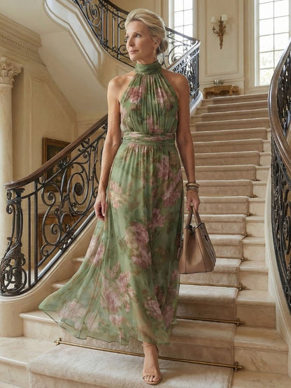 Vestido largo sin mangas para mujer