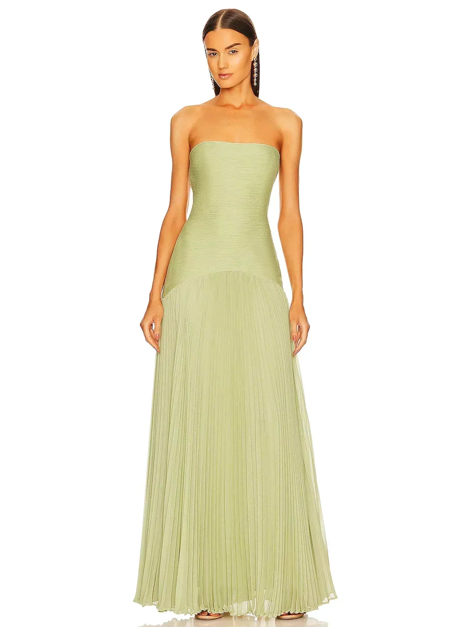 Vestido Largo Verde Flowy