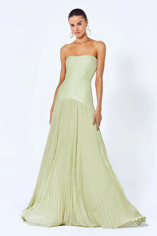 Vestido Largo Verde Flowy