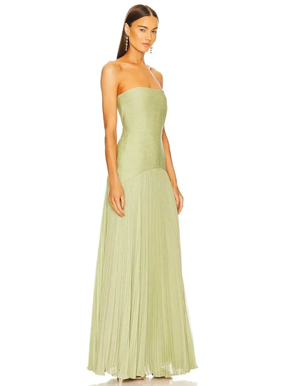 Vestido Largo Verde Flowy