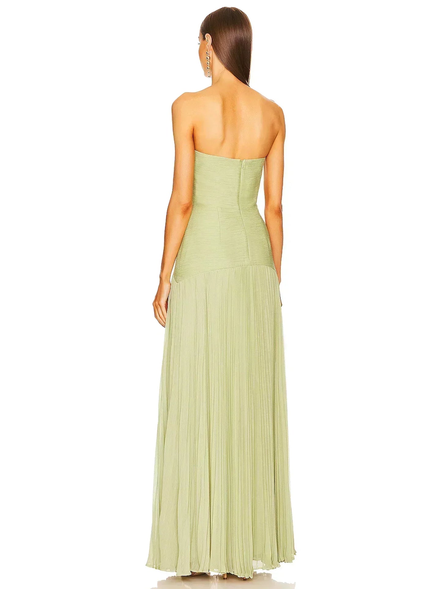 Vestido Largo Verde Flowy