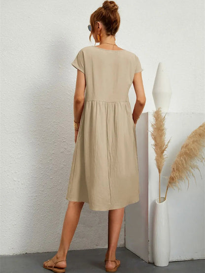 Vestido midi acampanado para mujer