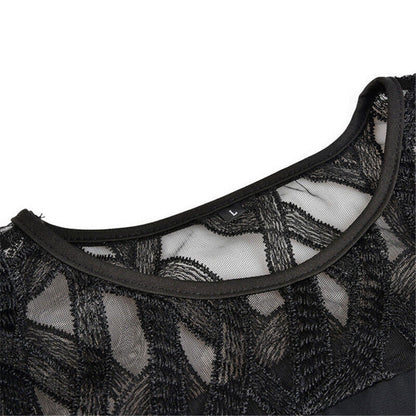 Vestido Midi Elegante de Talla Grande para Otoño