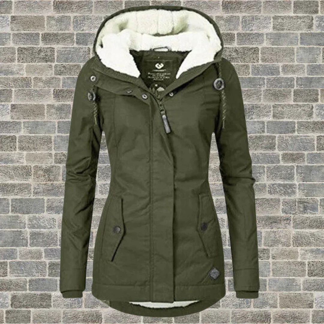 VierraSol | Abrigo Elegante con Capucha para Invierno y Otoño