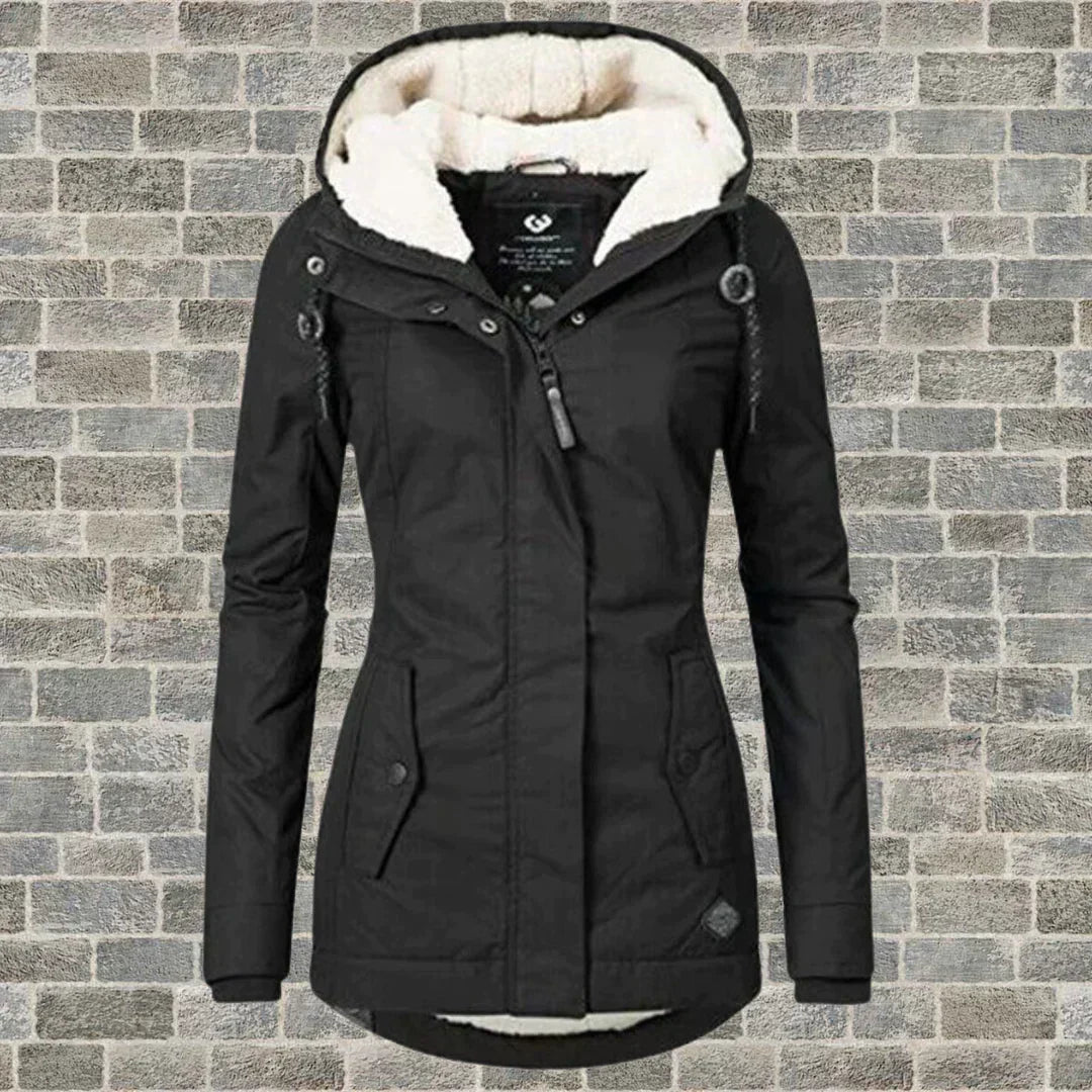 VierraSol | Abrigo Elegante con Capucha para Invierno y Otoño
