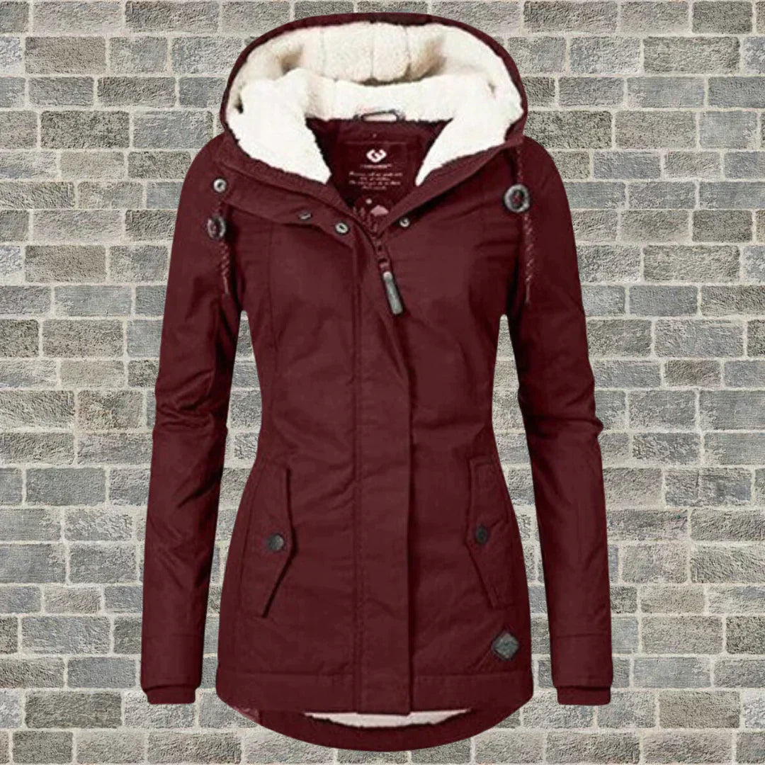 VierraSol | Abrigo Elegante con Capucha para Invierno y Otoño