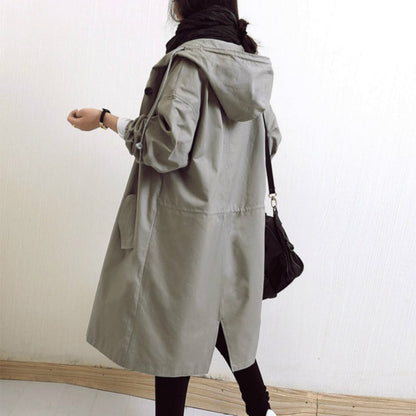 VierraSol | Abrigo Trench Impermeable para Mujer con Capucha