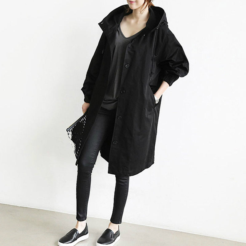 VierraSol | Abrigo Trench Impermeable para Mujer con Capucha