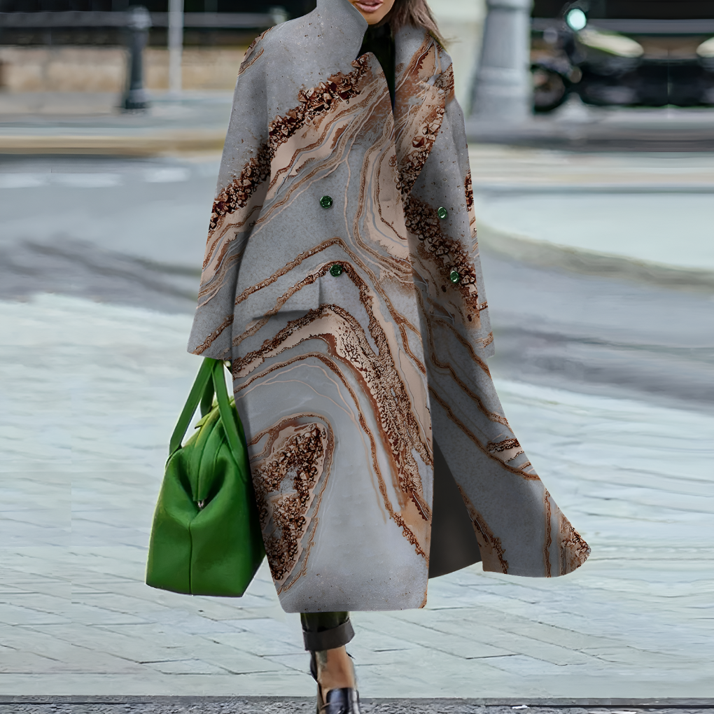 VierraSol | Abrigo Trench Largo de Botones para Mujer