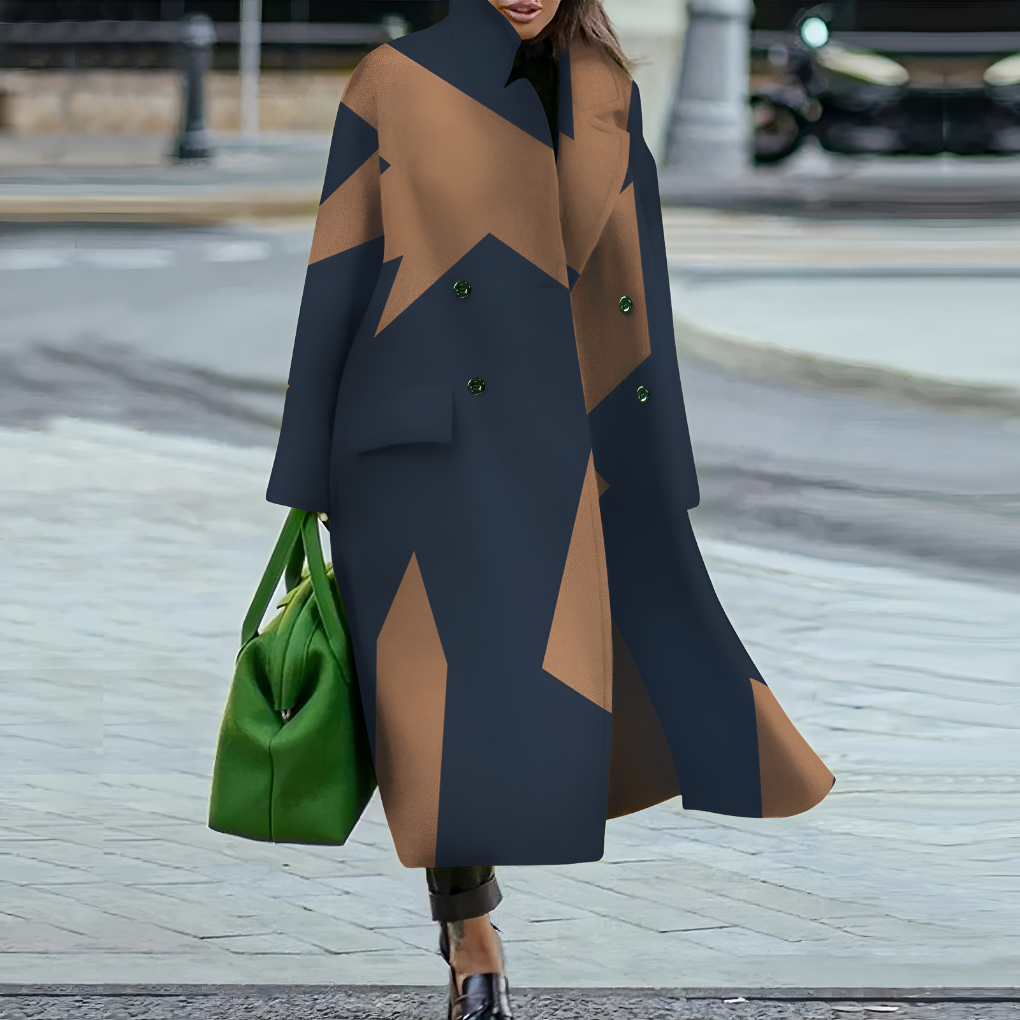 VierraSol | Abrigo Trench Largo de Botones para Mujer
