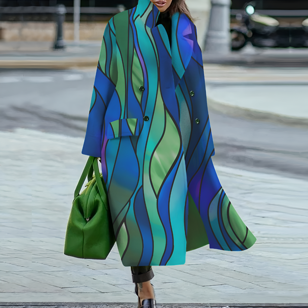 VierraSol | Abrigo Trench Largo de Botones para Mujer