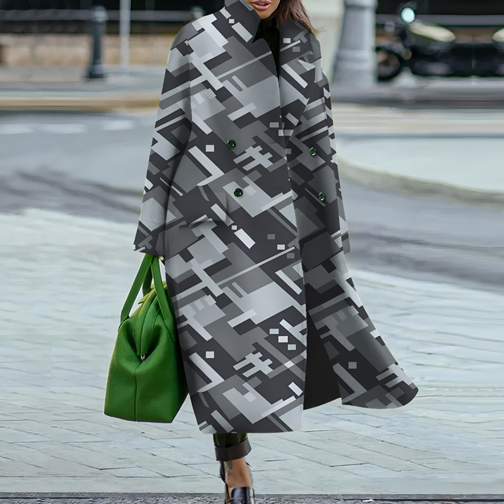 VierraSol | Abrigo Trench Largo de Botones para Mujer