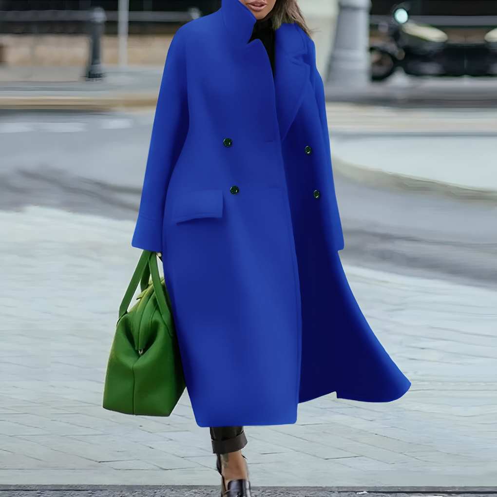 VierraSol | Abrigo Trench Largo de Botones para Mujer