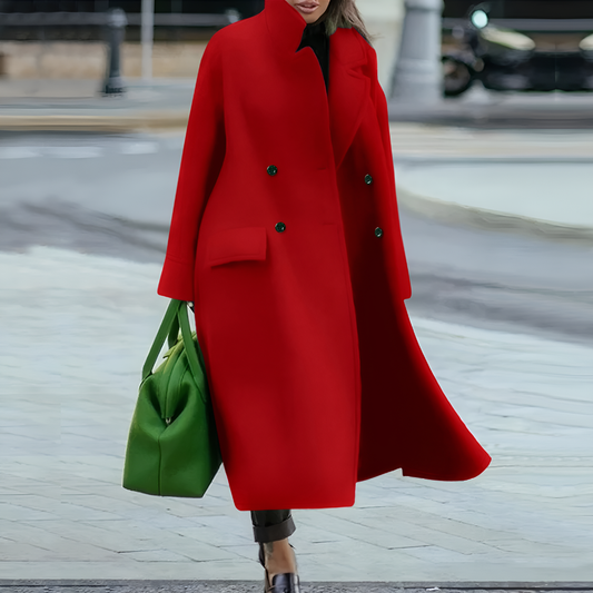 VierraSol | Abrigo Trench Largo de Botones para Mujer