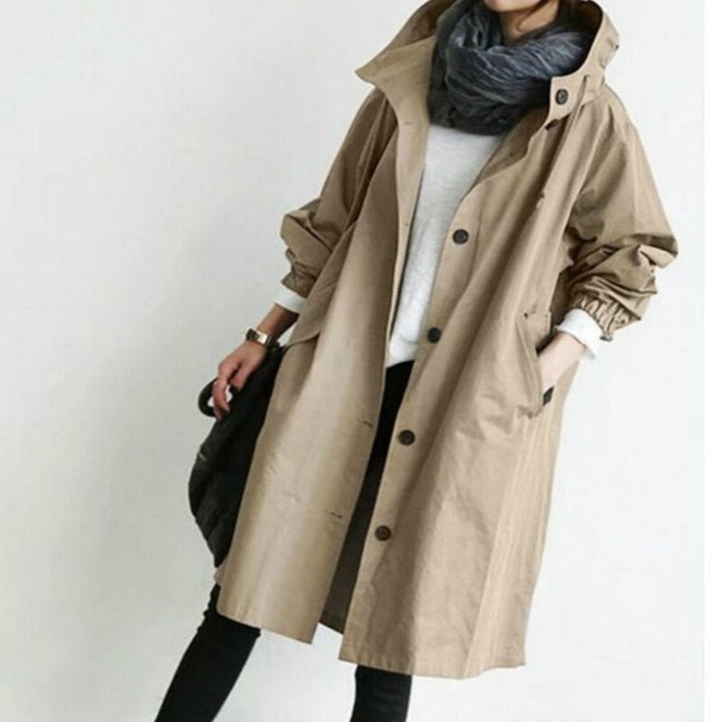 VierraSol | Abrigo Trench Largo de Moda para Mujeres Temporada de Transición 2023