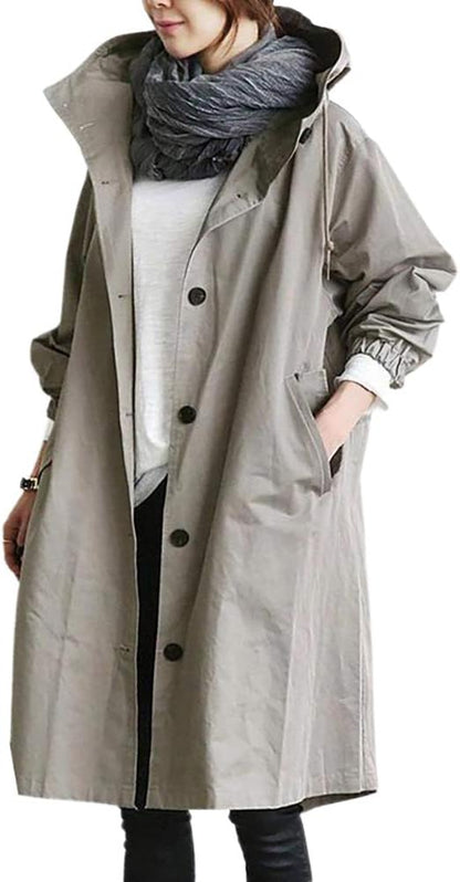 VierraSol | Abrigo Trench Largo de Moda para Mujeres Temporada de Transición 2023