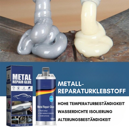 VierraSol | Adhesivo de Reparación de Metal de Alto Rendimiento | Adhesivo Industrial para Hierro Fundido, Acero y Aluminio | Resistente al Calor y al Agua | Kit de Reparación de Metal Líquido de 100ml | Plata