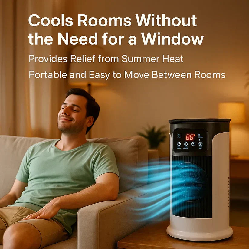 VierraSol | Aire Acondicionado Portátil | Sin Ventanas, Eficiente Energéticamente y Ideal para Uso en Oficina en Casa y Residencias Universitarias