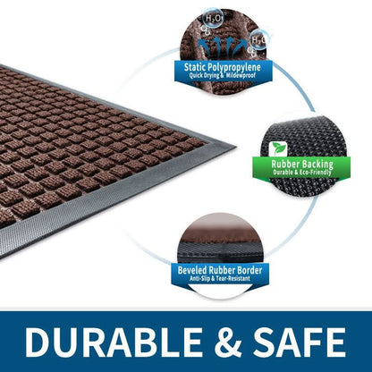 VierraSol | Alfombrilla Antideslizante Robusta para Raspar Suciedad
