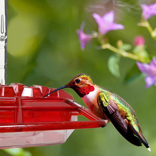 VierraSol | Alimentador de Colibríes con Moat Antibacteriano Incorporado
