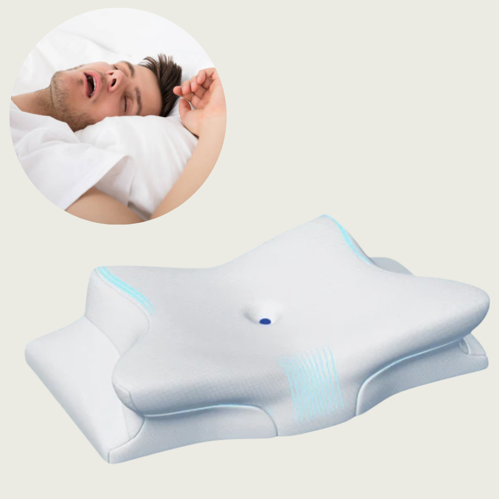 VierraSol | Almohada Antisnore | Soporte Ergonómico para Cuello y Cabeza | Blanca