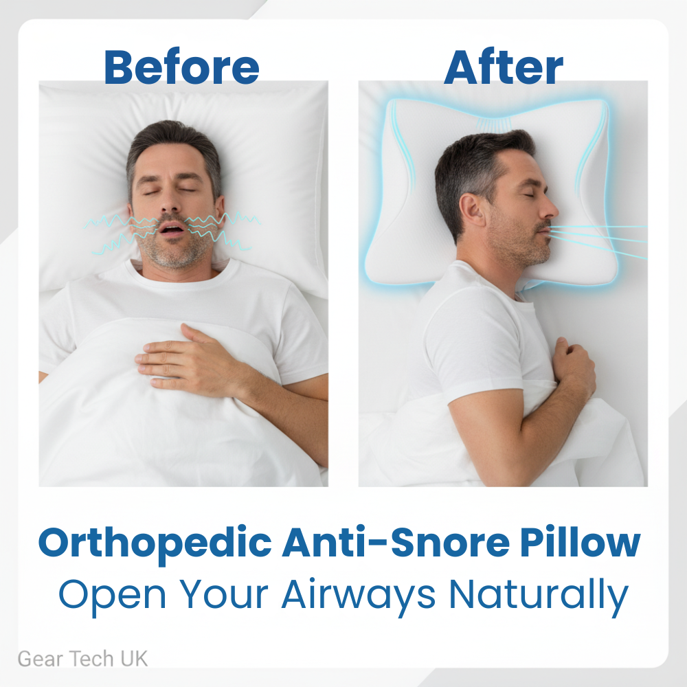VierraSol | Almohada Antisnore | Soporte Ergonómico para Cuello y Cabeza | Blanca