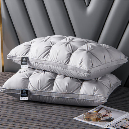 VierraSol | Almohada de Plumas con Diseño Acolchado para la Comodidad del Sueño