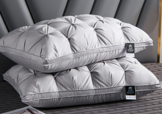VierraSol | Almohada de Plumas con Diseño Acolchado para la Comodidad del Sueño