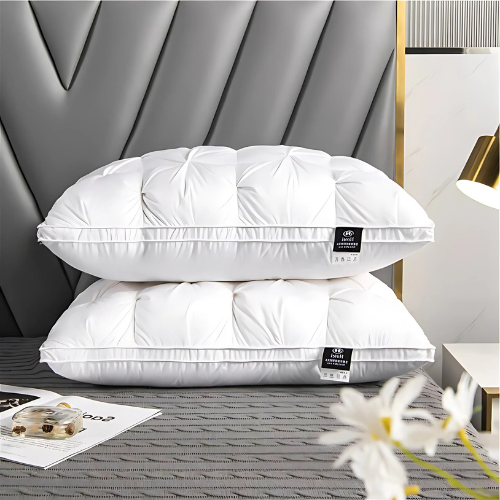 VierraSol | Almohada de Plumas con Diseño Acolchado para la Comodidad del Sueño