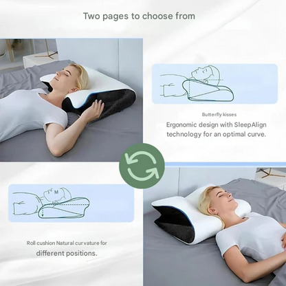 VierraSol | Almohada Ortopédica | Soporte Ergonómico para Cuello y Espalda | Espuma Viscoelástica