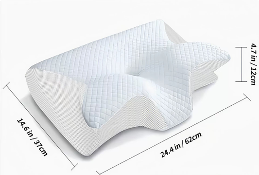 VierraSol | Almohada para Apnea del Sueño y Alivio de Ronquidos – Almohada Ergonómica de Espuma Viscoelástica Antironquidos para Mejorar la Respiración y Soporte para un Sueño Profundo