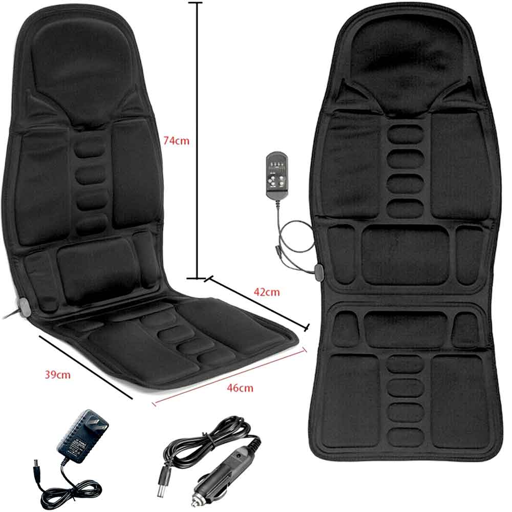 VierraSol | Almohadilla de Masaje Térmica de 8 Modos para Espalda, Cuello y Relajación Corporal Completa – Perfecta para Coche y Hogar