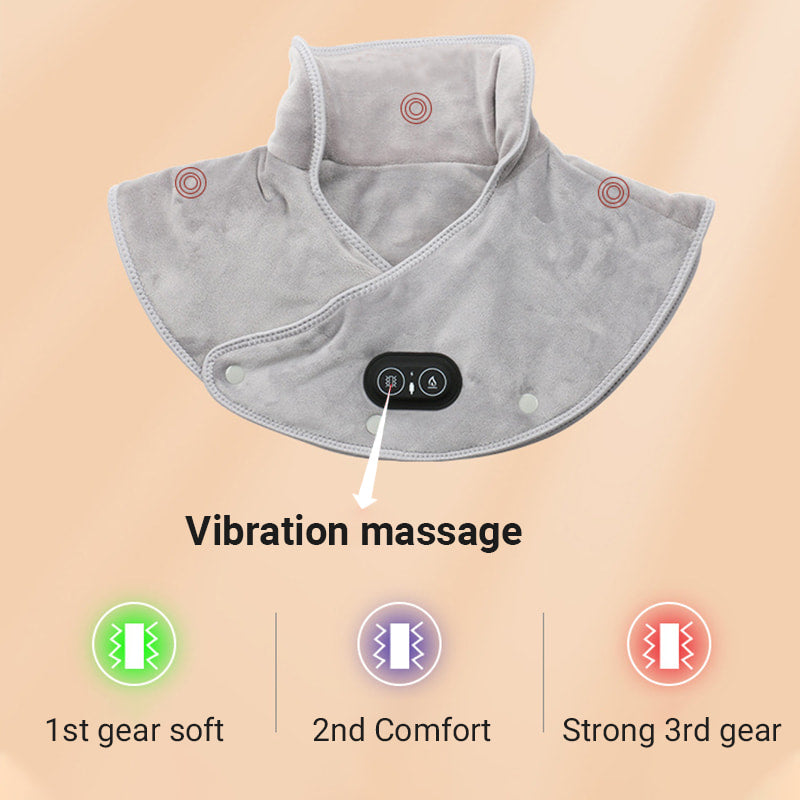 VierraSol | Almohadilla eléctrica para el cuello y los hombros con vibración
