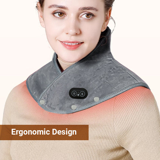 VierraSol | Almohadilla eléctrica para el cuello y los hombros con vibración