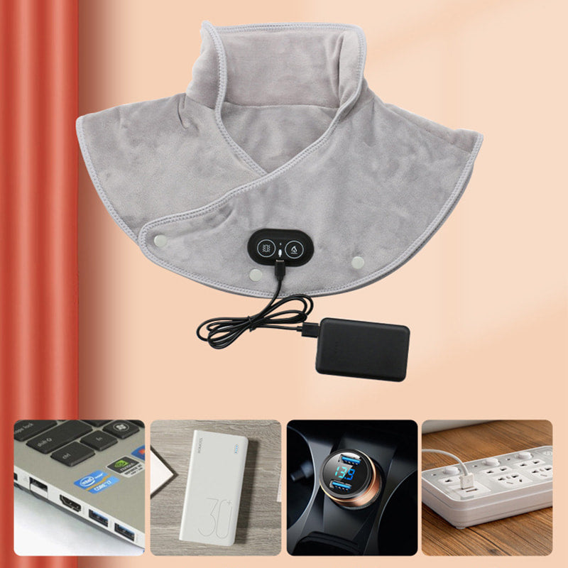 VierraSol | Almohadilla eléctrica para el cuello y los hombros con vibración