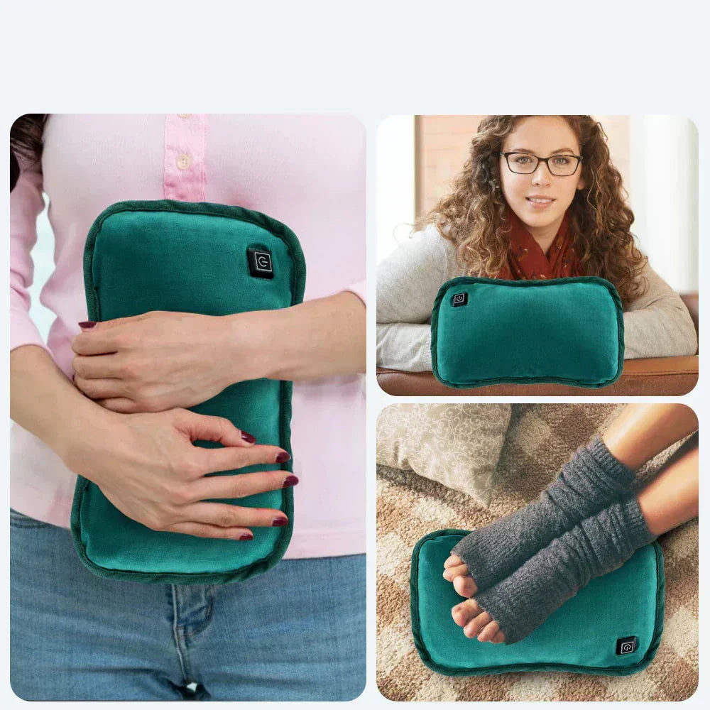 VierraSol | Almohadilla Térmica Portátil de Grafeno | Recargable por USB | 3 Niveles de Temperatura | Calentador Ergonómico para Manos y Abdomen | Incluye Apagado Automático Inteligente