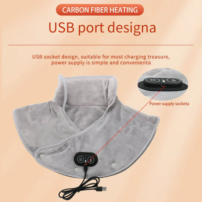 VierraSol | Almohadilla Térmica USB para Cuello y Hombros con Vibración