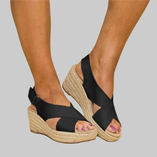 VierraSol | Alpargatas de cuña cruzadas para mujer