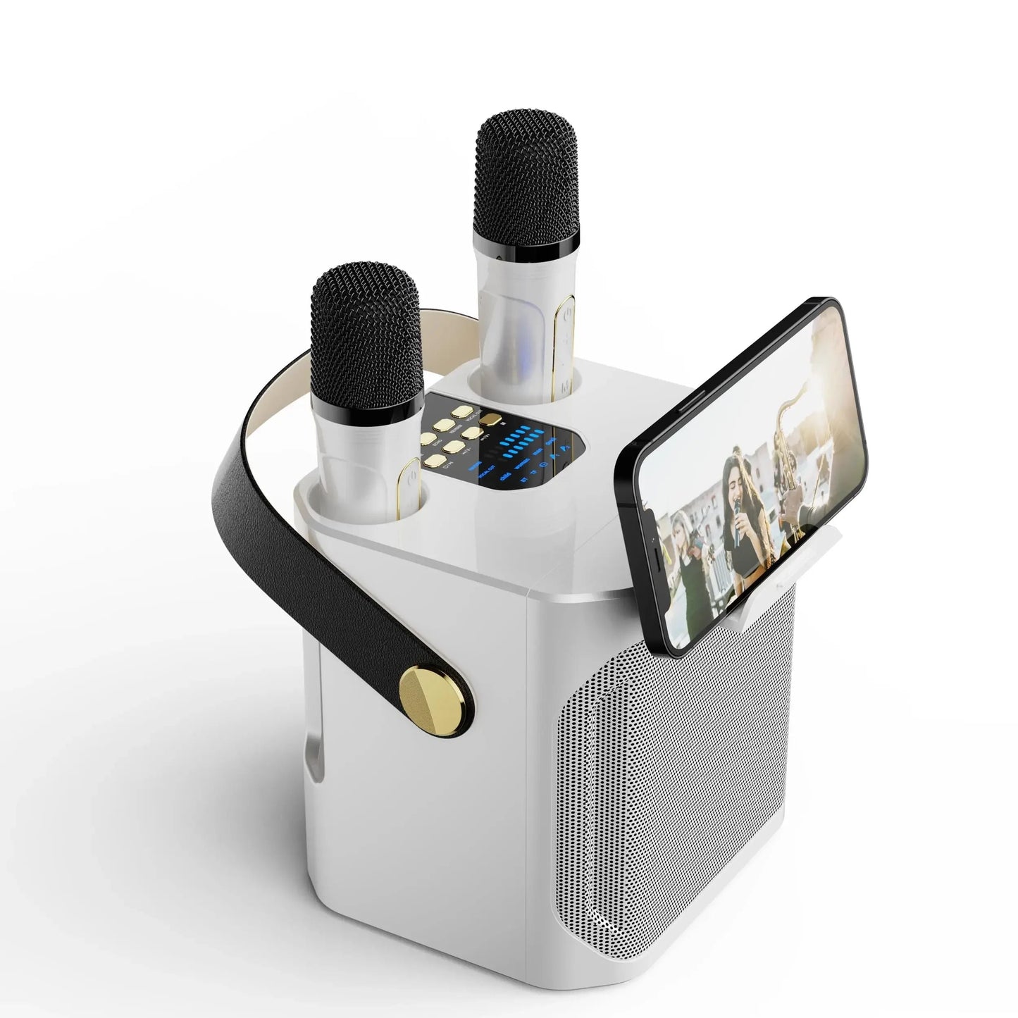 VierraSol | Altavoz Bluetooth de Karaoke – Subwoofer Inalámbrico Surround de 360° con Duales Micrófonos