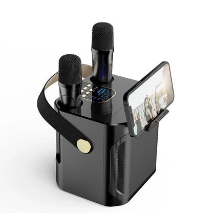 VierraSol | Altavoz Bluetooth de Karaoke – Subwoofer Inalámbrico Surround de 360° con Duales Micrófonos