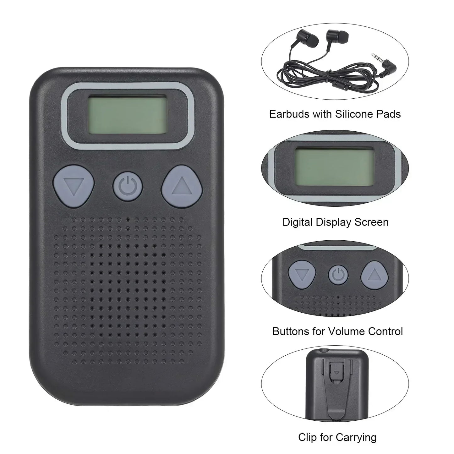 VierraSol | Amplificador de Sonido para Audífonos – Mejora Auditiva Intraauricular a Pilas con Auriculares para Personas Mayores y Adultos