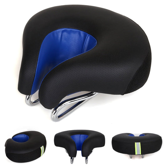 VierraSol | Asiento de Bicicleta Sin Nariz para Montaña con Almohadilla Gruesa y Suave (Azul)