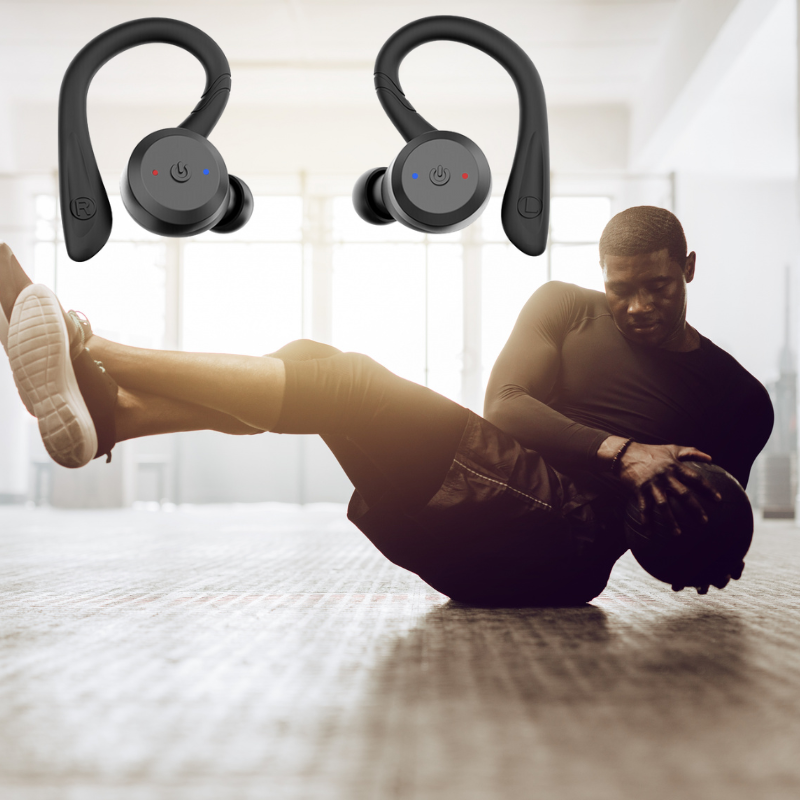 VierraSol | Auriculares Inalámbricos Deportivos Impermeables Vega – 20 Horas de Reproducción | Bluetooth 5.0, IPX7 para Natación y Fitness