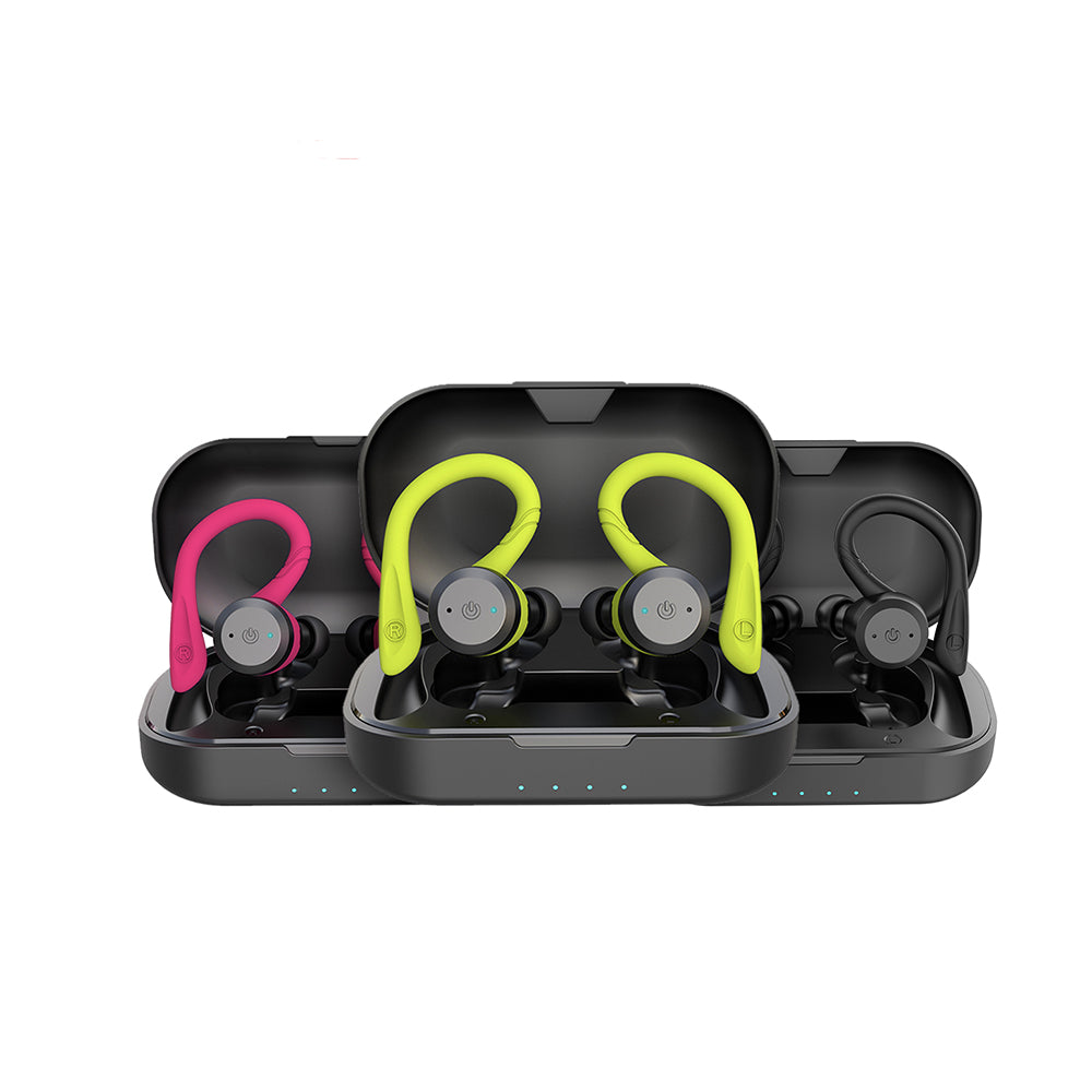 VierraSol | Auriculares Inalámbricos Deportivos Impermeables Vega – 20 Horas de Reproducción | Bluetooth 5.0, IPX7 para Natación y Fitness