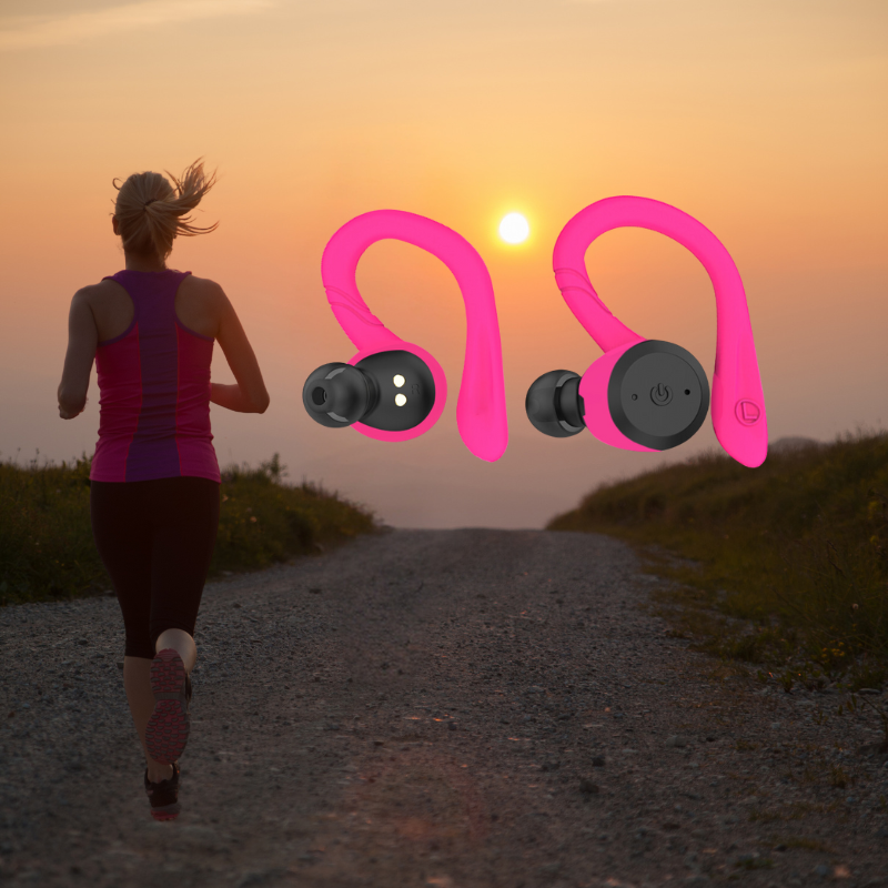VierraSol | Auriculares Inalámbricos Deportivos Impermeables Vega – 20 Horas de Reproducción | Bluetooth 5.0, IPX7 para Natación y Fitness