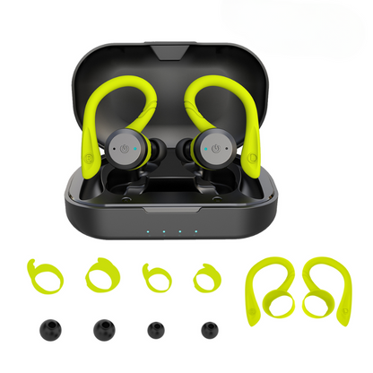 VierraSol | Auriculares Inalámbricos Deportivos Impermeables Vega – 20 Horas de Reproducción | Bluetooth 5.0, IPX7 para Natación y Fitness