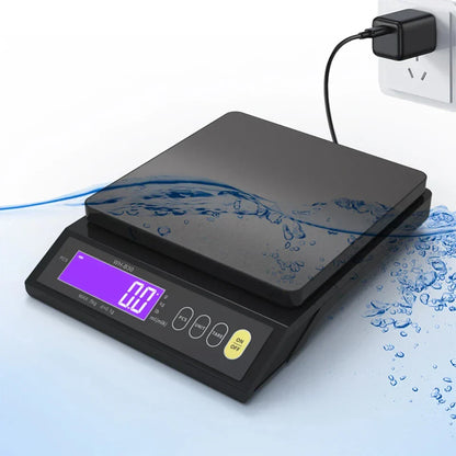 VierraSol | Balanza de cocina electrónica digital de 5 kg/0.1 g y 10 kg/1 g, pantalla LCD, herramienta de acero inoxidable completamente impermeable para hornear