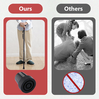 VierraSol | Bastón Inteligente | Luz LED Radio Alarma de Emergencia | Ajustable