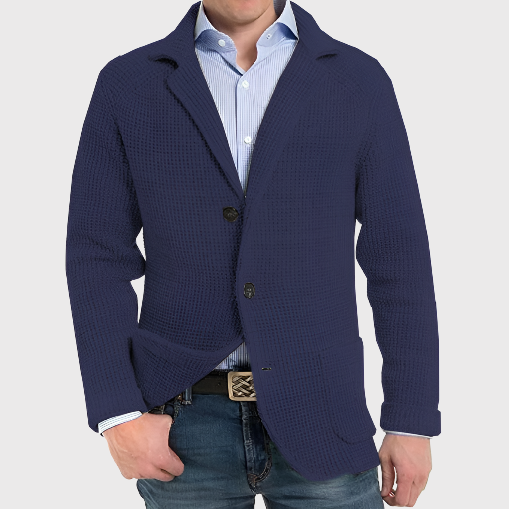 VierraSol | Blazer de punto para hombre con botones
